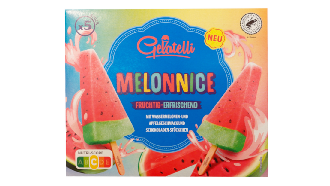 Lidl: Gelatelli Melonnice Melonen Eis am Stiel
