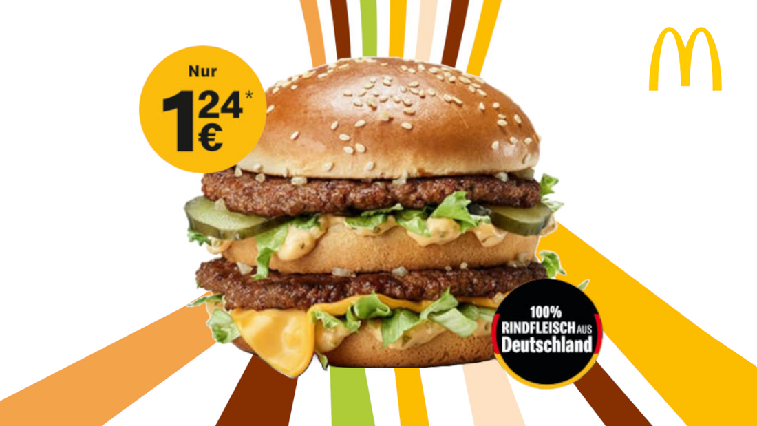 McDonald’s: Big Mac für 1,24€ am 29. Juni 2024 zum Fußballspiel