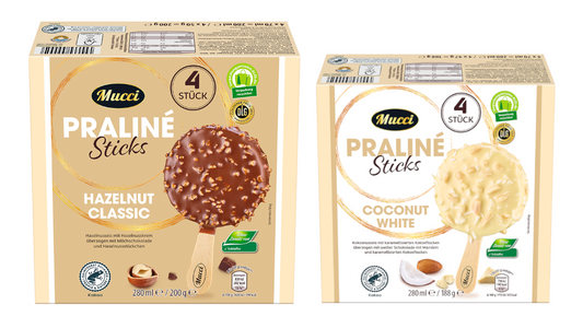 Aldi: Mucci Praliné-Sticks Eis - Alternative zu Ferrero Rocher Eis