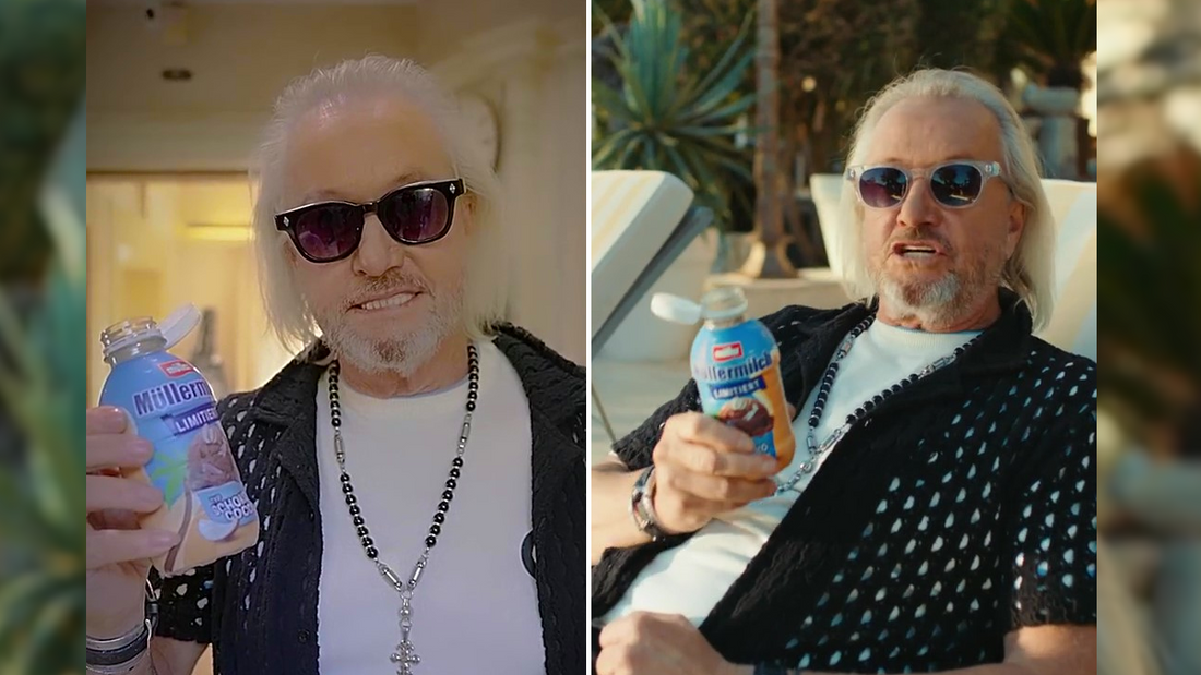 Robert Geiss macht Werbung für Müllermilch 2025