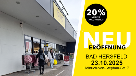 Takko Bad Hersfeld eröffnet neue Filiale – 20% Rabatt zur Eröffnung