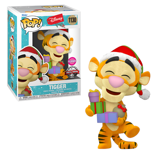 Funko POP! #1130 - Disney: Tigger mit Weihnachtsgeschenken - Beflockt