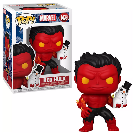 Funko POP! #1439 - Marvel: Red Hulk mit Schneemann - Weihnachtsgesche