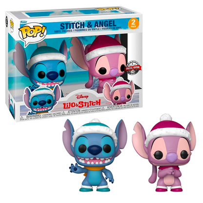 Funko POP! - 2 Pack - Stitch und Angel Weihnachts Special Edition