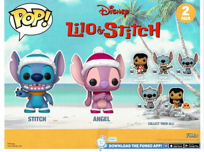 Funko POP! - 2 Pack - Stitch und Angel Weihnachts Special Edition