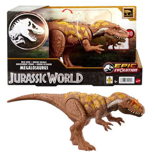 Mattel Jurassic World Megalosaurus Wild Roar Dinosaurier Figur mit Sound
