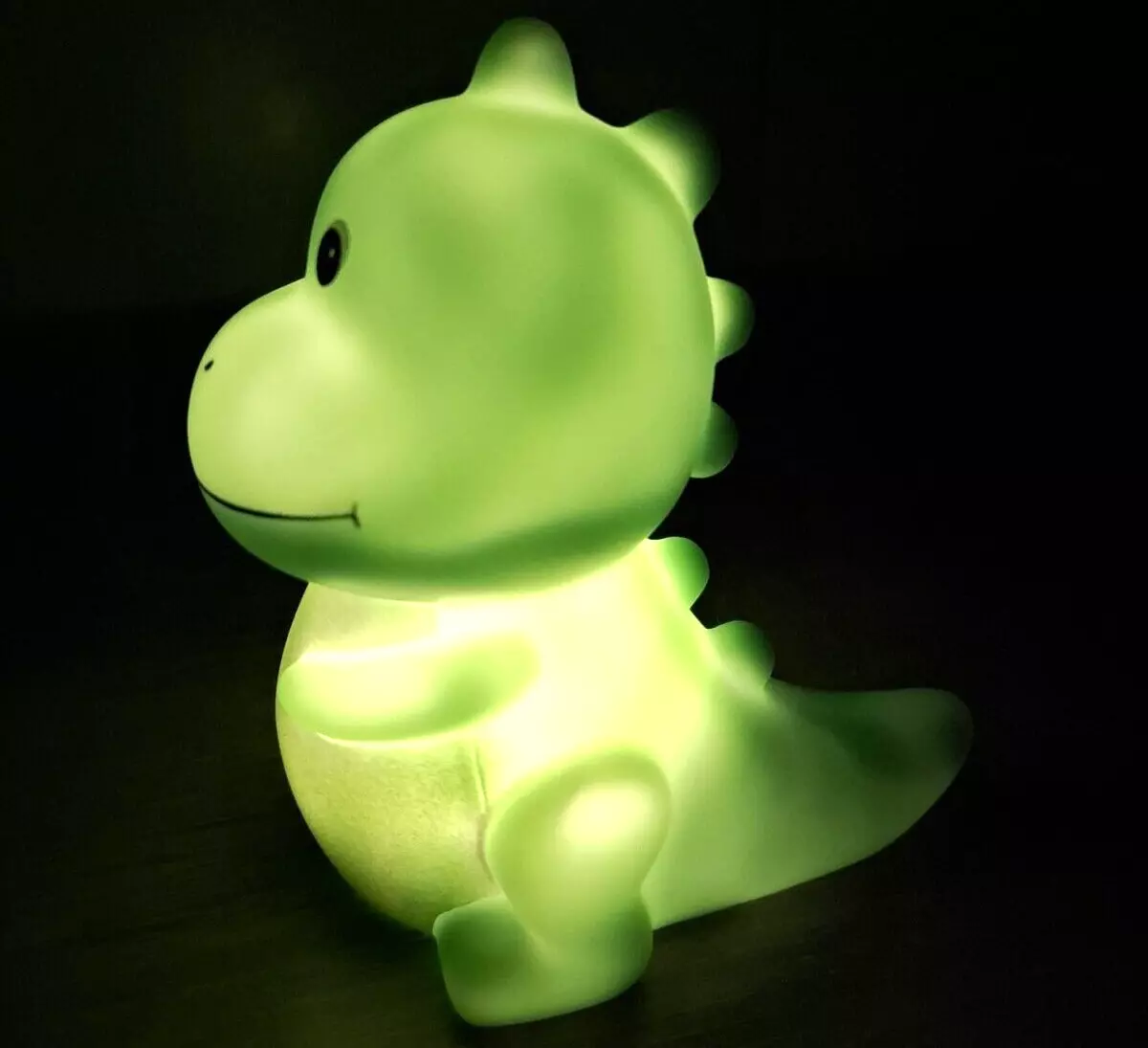 LED Nachtlicht Dinosaurier Grün - Kinderzimmer Deko Lampe, Geschenk für Kinder