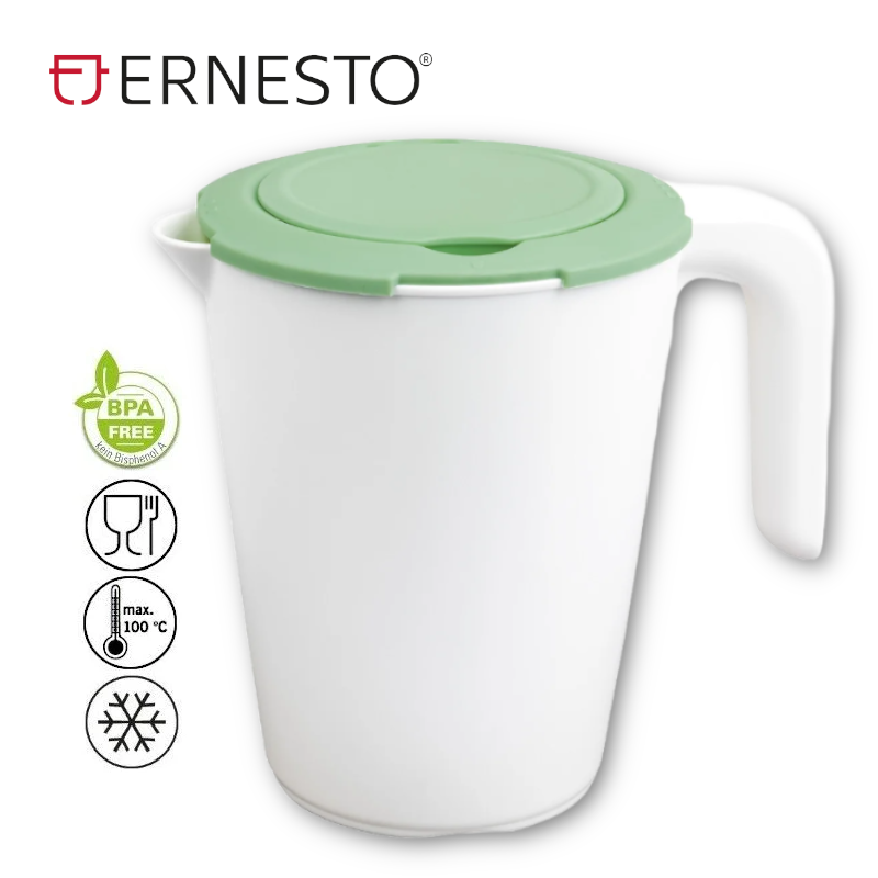 Messbecher für Mikrowellen 1L Grün Milch, Kakao, Tee, Kaffee erwärmen Ernesto