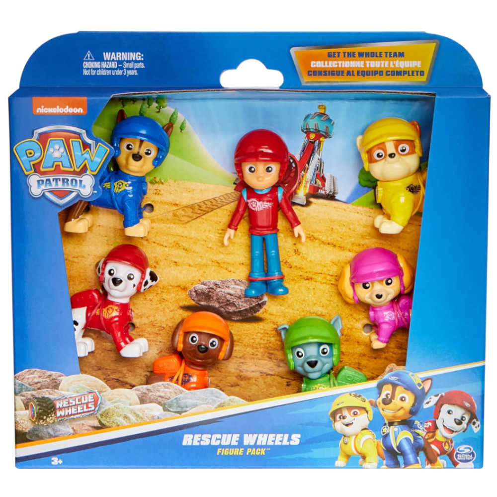 Paw Patrol Rescue Wheels - 7 Hundefiguren Geschenkset Spielzeug ab 3 Jahren