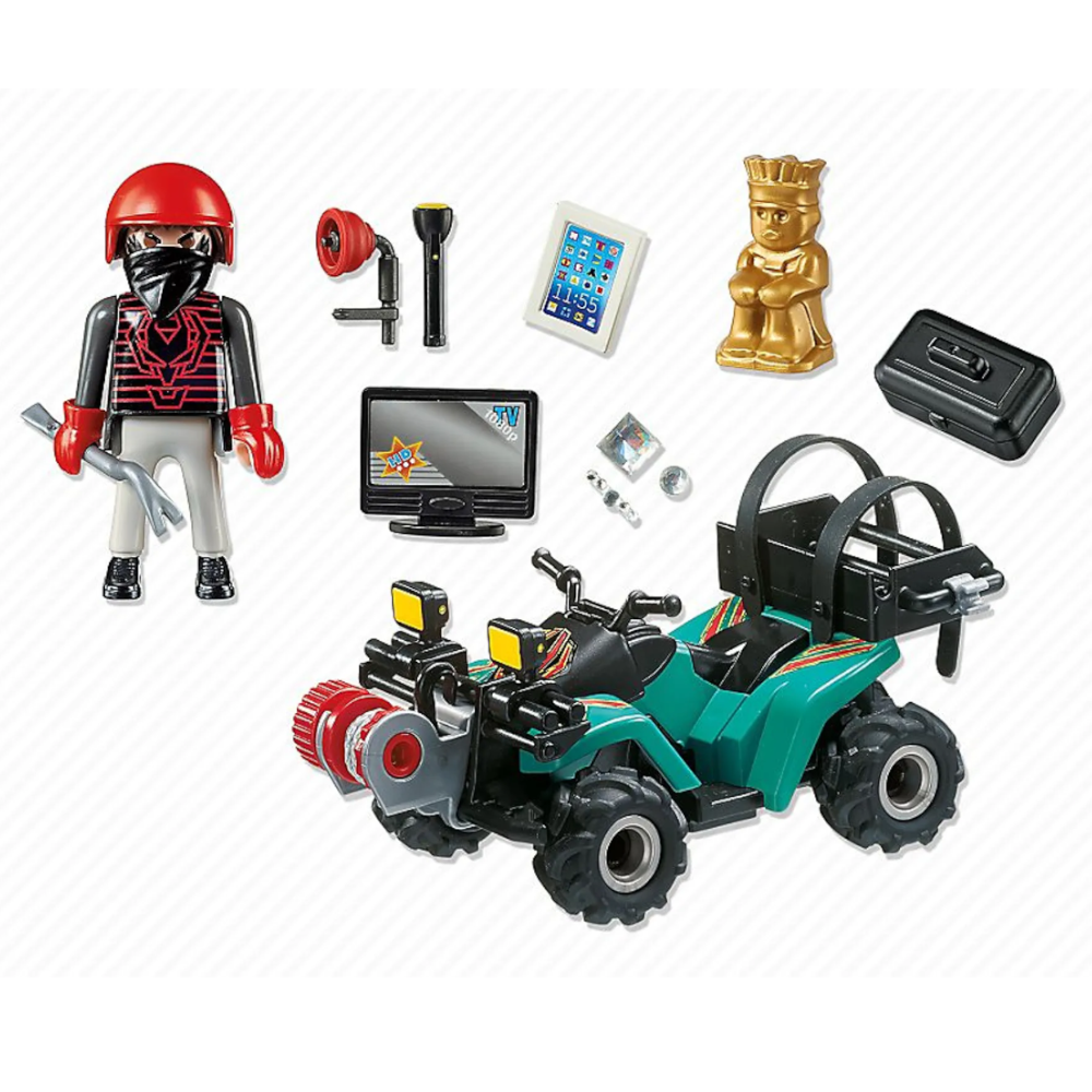 Playmobil 6879 - City Action - Ganoven-Quad mit Seilwinde Museumsraub