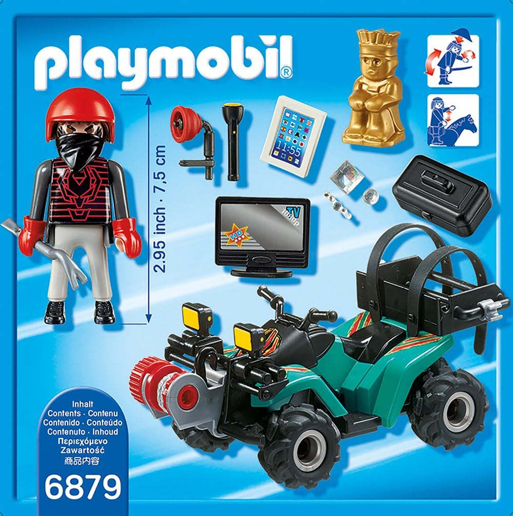 Playmobil 6879 - City Action - Ganoven-Quad mit Seilwinde Museumsraub