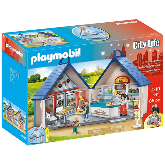 Playmobil 70111 - City Life - Imbiss Burgerladen American Diner - Spielbox