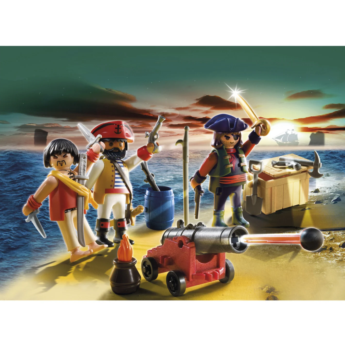 Playmobil 70265 - Pirates - Piraten mit Kanone und Waffenarsenal