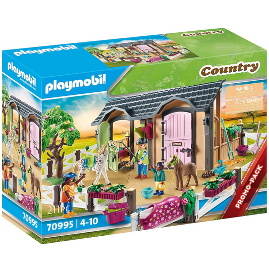 Playmobil 70995 - Country - Reitunterricht mit Pferdeboxen - Ponyhof