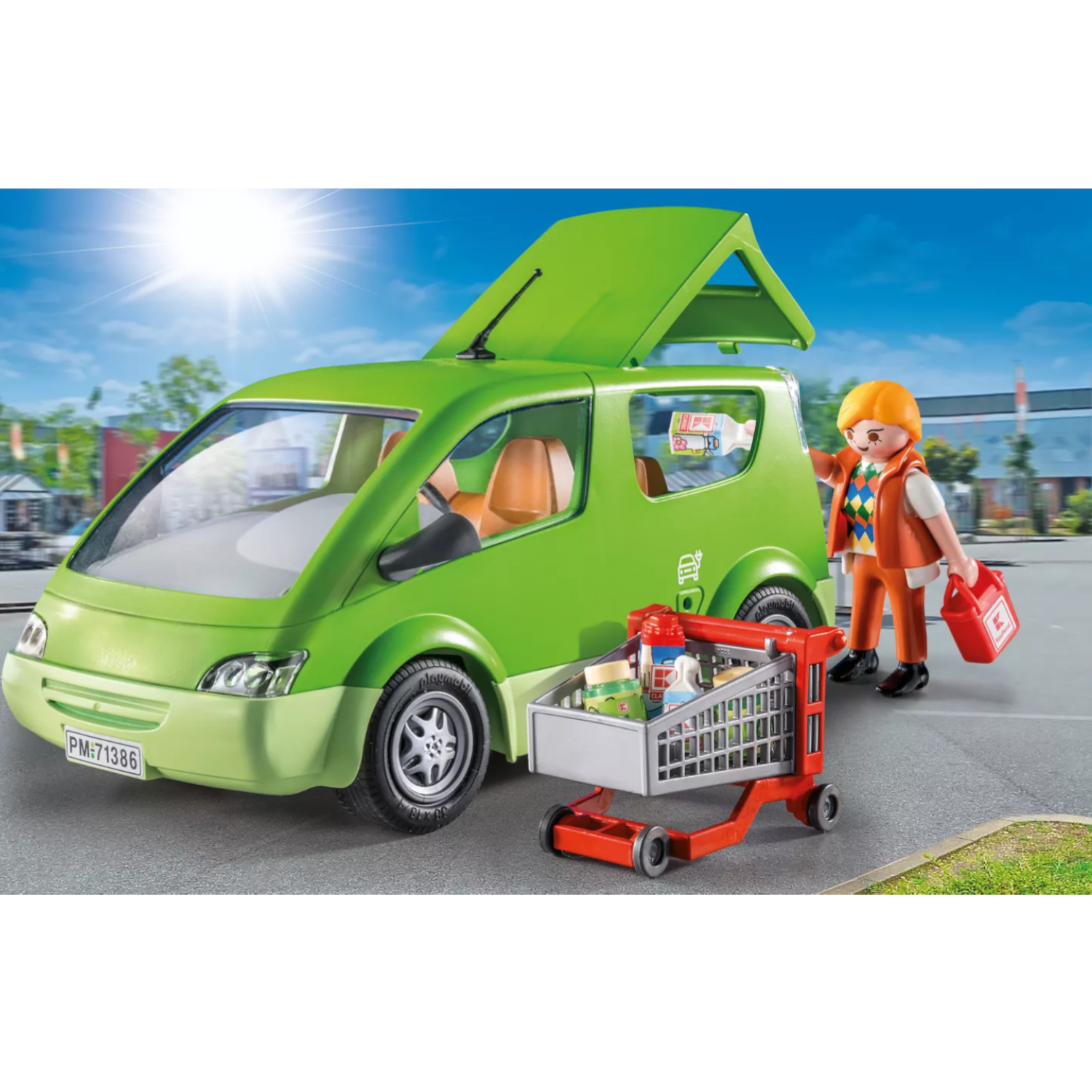 Playmobil 71386 - City Life - Kaufland Auto Elektro Family-Van Supermarkt