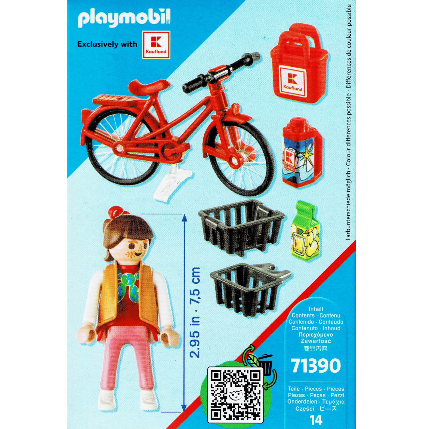 Playmobil 71390 - City Life - Kaufland Fahrrad Einkäuferin Supermarkt