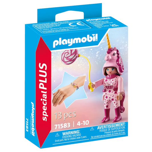 Playmobil 71583 - Einhorn Kostüm für Mädchen mit Luftballon & Silikonarmband