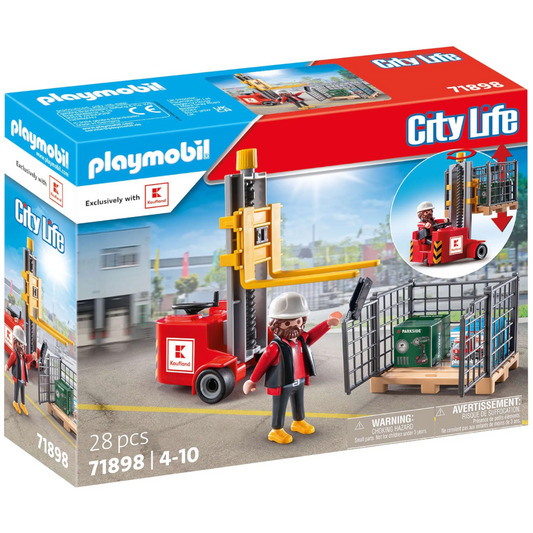 Playmobil 71898 - City Life - Kaufland Gabelstapler Hubwagen Lager