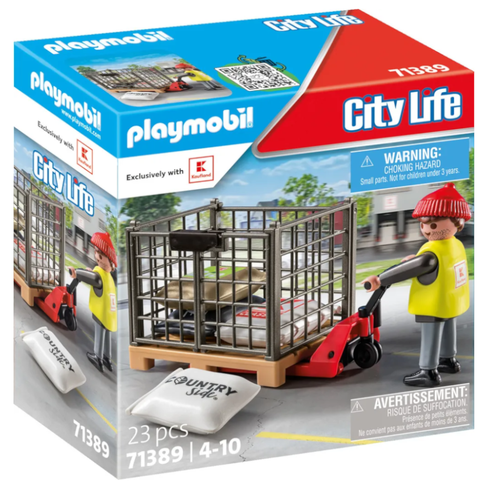 Playmobil 71389 - Kaufland Hubwagen mit Gitterbox - Supermarkt Zubehör