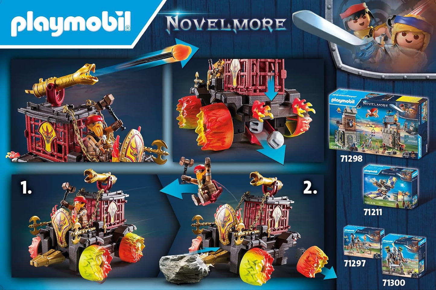 Playmobil 71299 - Novelmore - Burnham Raiders - Feuerkampfwagen Ritter