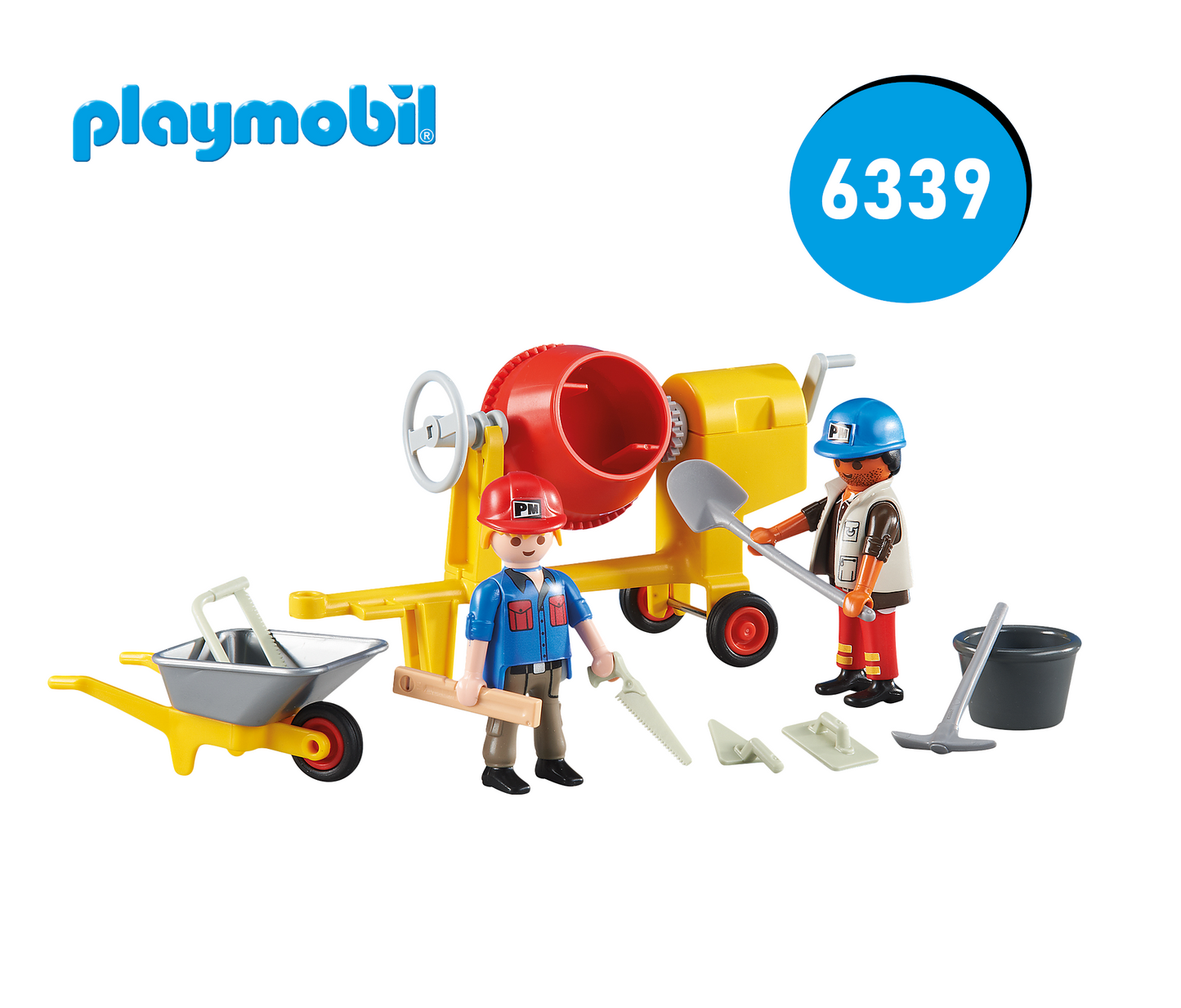 Playmobil 6339 - Betonmischer mit 2 Bauarbeiter - Baustelle Zubehör