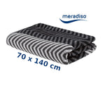 Duschtuch Badetuch 70x140cm flauschig Baumwolle Grau Welle Geometrisch Meradiso®