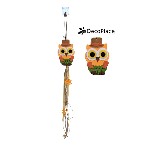 Dekohänger Eule Hut aus Filz 13cm Herbstdeko Halloween Fensterdeko DecoPlace®