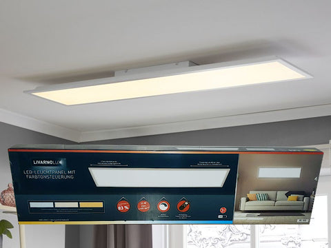 LED Panel Deckenpanel Einbauleuchte Rechteck 120x30 Fernbedienung LIVARNO LUX®