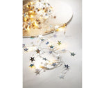 LED Lichterkette Glitter Sterne 1,7 m Timer Weihnachtsdeko Tischdeko Melinera®