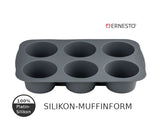 6er Silikon Muffinform - Backformen Förmchen Muffin Antihaftwirkung Ernesto®