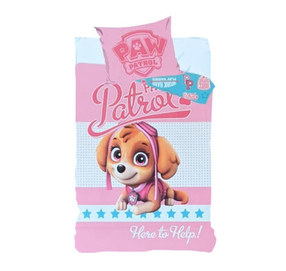 2-teilig Paw Patrol Kinder Bettwäsche Pink 135x200cm Bettbezug heldenhafte Hunde