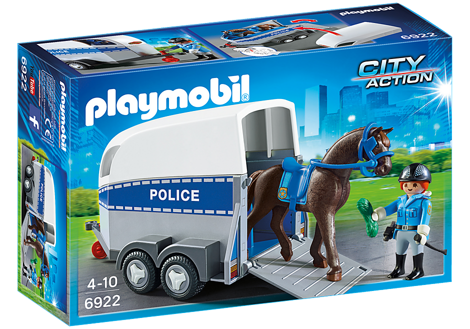 Playmobil 6922 - City Action - Polizeipferd mit Anhänger
