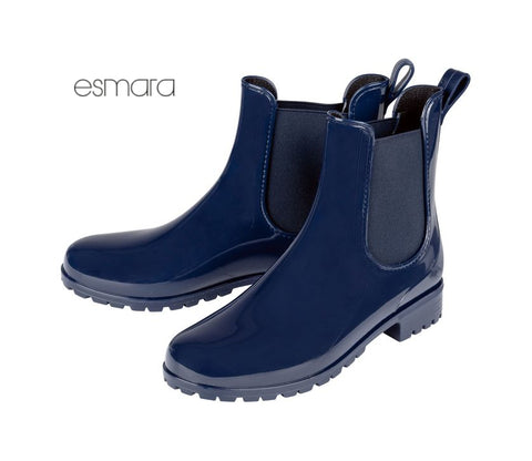 Damen Regenstiefelette Marine Blau Gr. 41 Stiefel Halbstifel Fashion Esmara®
