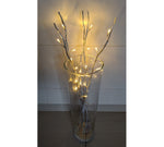 Zweige mit LED Licht Beleuchtung 70cm Silber Batterie Weihnachtsdeko