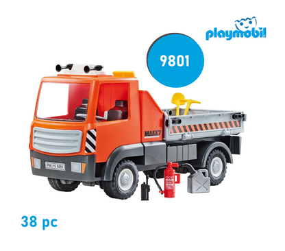 Playmobil 9801 City Action - Muldenkipper Baustellen LKW mit Zubehör