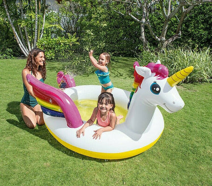 Intex Planschbecken Kinderpool Rainbow Einhorn Wassersprüher beliebtes Modell