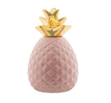 Deko Ananas Keramik glasierter 17,5 cm Deko Obst Beerenfarbe Rosetöne Melinera®