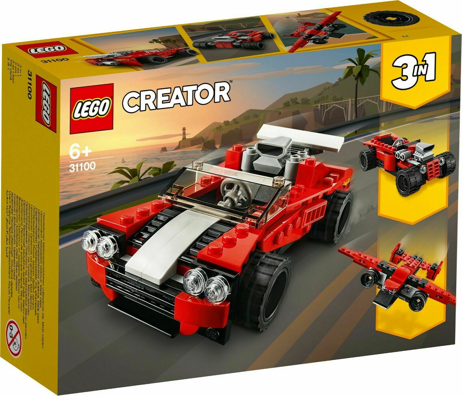 LEGO® Creator 31100 - Sportwagen 3-in-1-Set - Flugzeug - LeakBuy