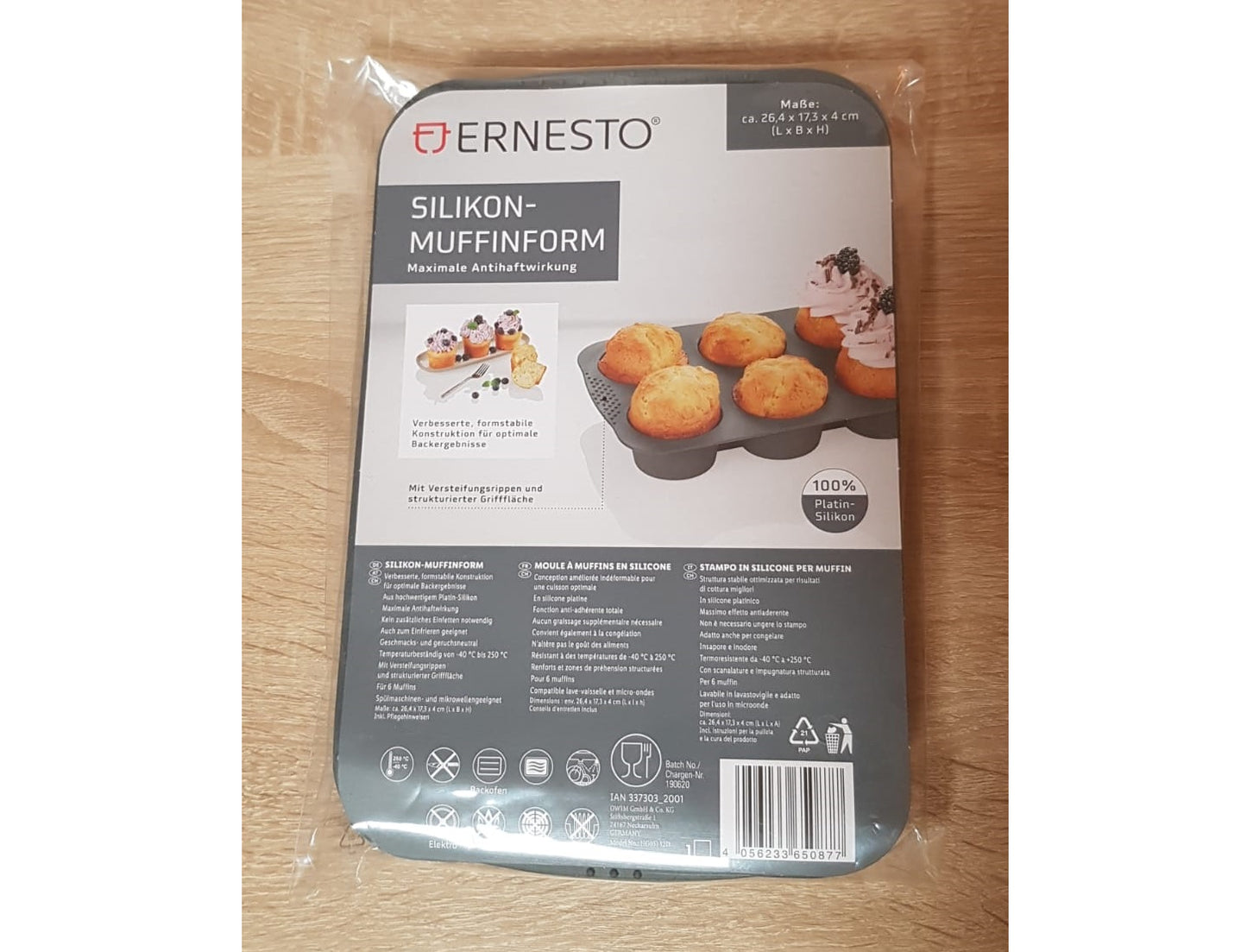 6er Silikon Muffinform - Backformen Förmchen Muffin Antihaftwirkung Ernesto®