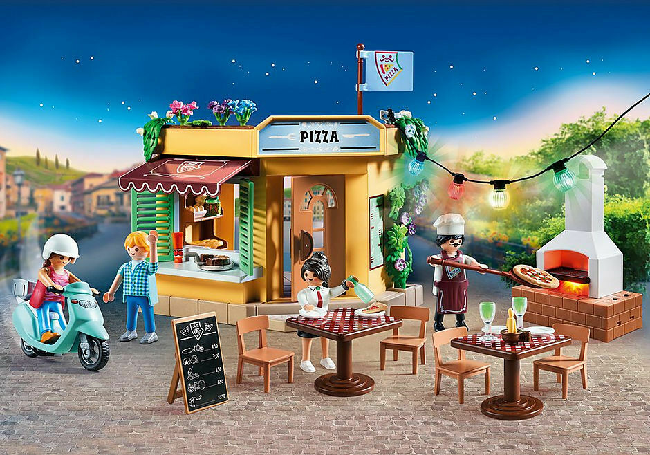 Playmobil 70336 - City Life - Pizzeria mit Gartenrestaurant [Limited Edition] - LeakBuy