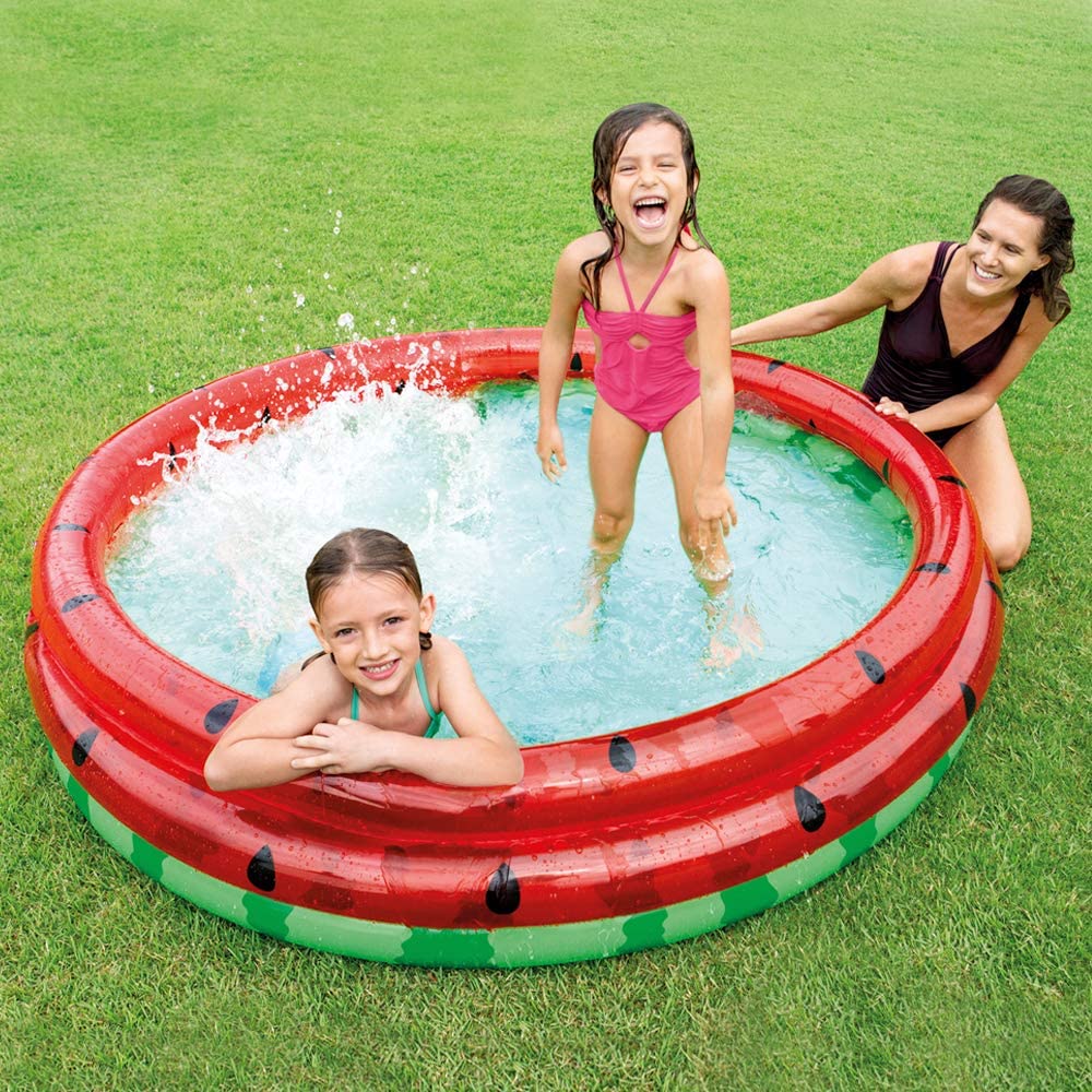 Intex Planschbecken Kinderpool Wassermelone Ø 168cm Aufblasbarer Pool