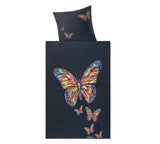 Mikrofaser Premium Bettwäsche 135x200cm Schmetterling Farbmix by P. D. Moreno™