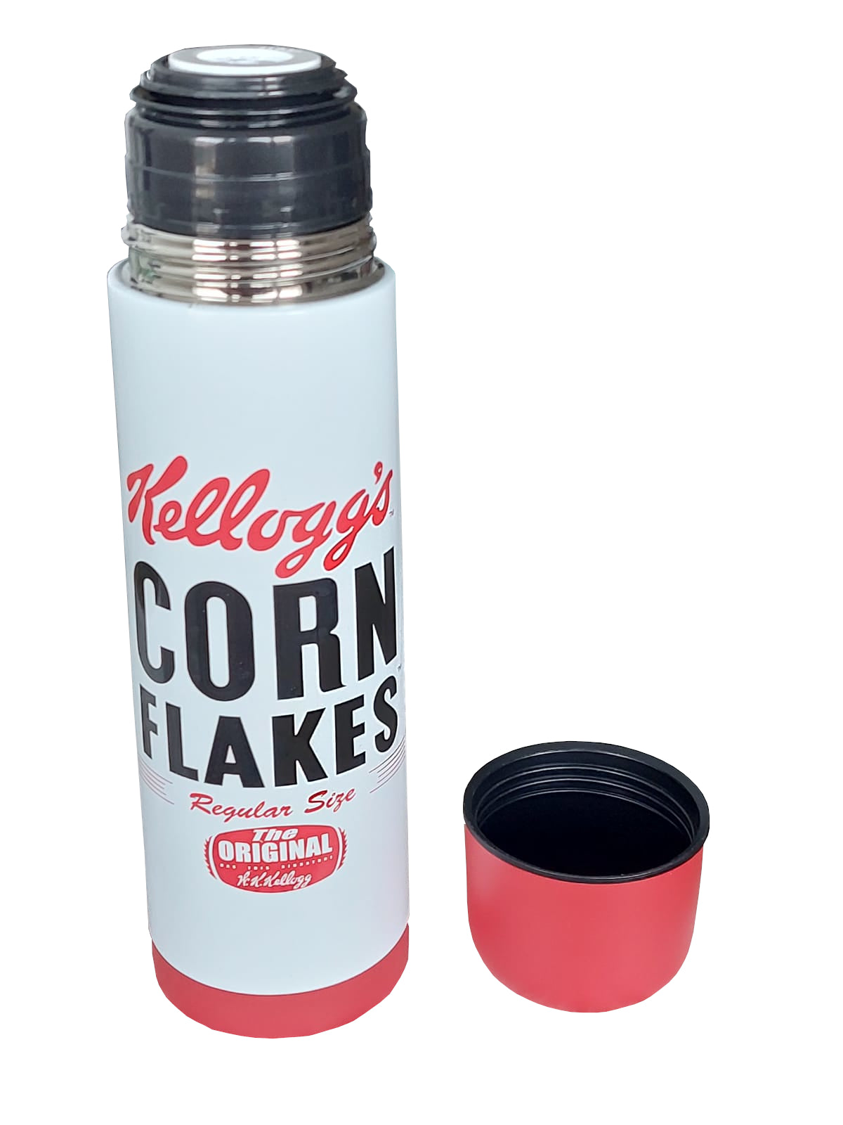 Kellogg's Vintage Isolierflasche Thermosflasche 450ml Rot / Schwarz Cornflakes
