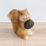 Deko Figur Eichhörnchen aus Keramik 16cm Herbstdeko Dekofiguren Melinera