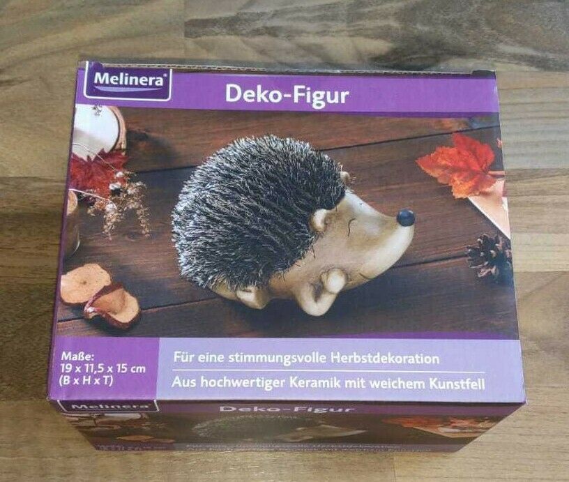 Deko Figuren Igel ruht sich aus XXL Herbst Dekoration MELINERA® 🍂🦔 - LeakBuy