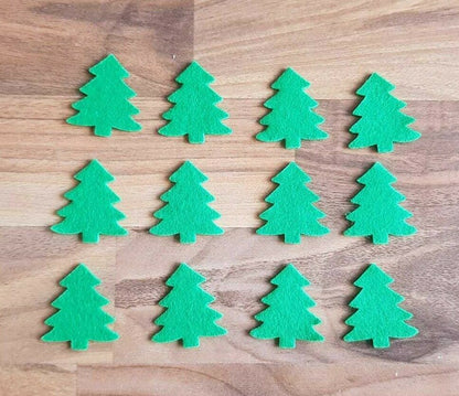 12-teilig Tannenbaum Grün Streudeko Bastelmaterial Tisch Weihnachts Deko 🎄