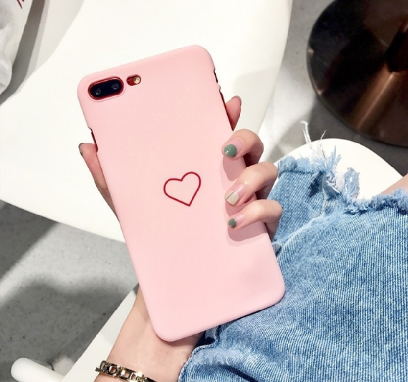 Schutzhülle für iPhone 8 Plus | Süßem Herz ❤️ | Farbe: Rosa | Trend 2019 📱 - LeakBuy