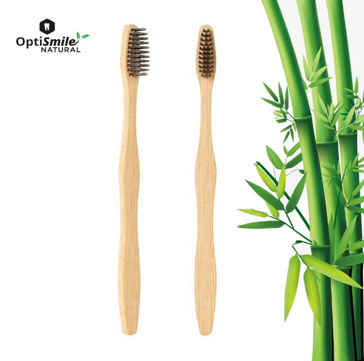 2 Stk. Zahnbürste Bambus Bio Vegan Holzzahnbürste Öko Natur Bambuszahnbürste 💚