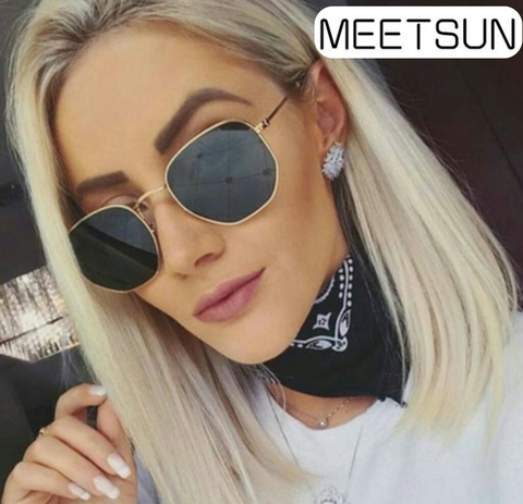 Sonnenbrille Brillen für Damen | Polarisiert Gold-Schwarz von Meetsun 👓☀️