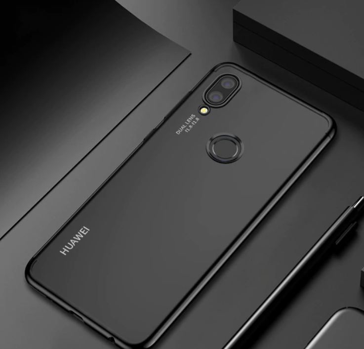 Handyhülle Schutzhülle für Huawei P Smart 2019 - Silikon Transparent Schwarz